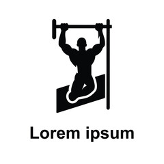 fitness logo or gym logo on white background 