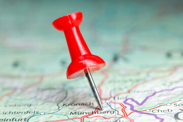 Munchberg pin on map of Germany