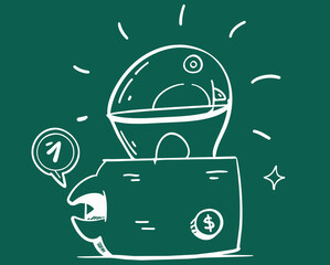 Fototapeta premium illustration of a robot