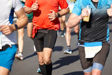 Runners on the street. Healthy lifestyle. Marathon. Athletics
