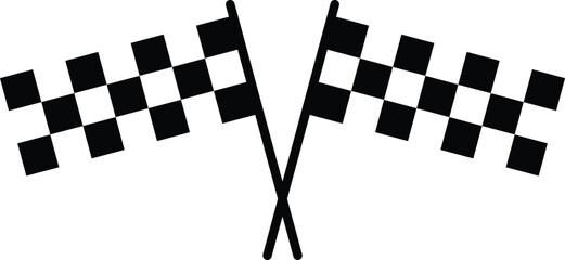 Racing Flag Icon, Symbol. Vector Illustration  - obrazy, fototapety, plakaty