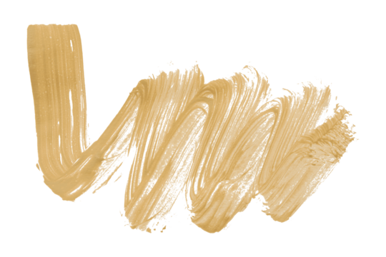 Shiny light brown brush watercolor painting isolated on transparent background. watercolor png