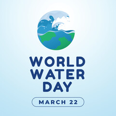 Fototapeta na wymiar vector graphic of World Water Day ideal for World Water Day celebration.