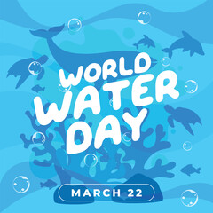 vector graphic of World Water Day ideal for World Water Day celebration.