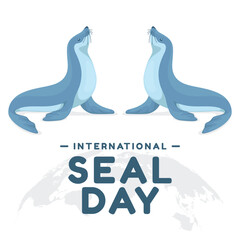 vector graphic of International Seal Day ideal for International Seal Day celebration.