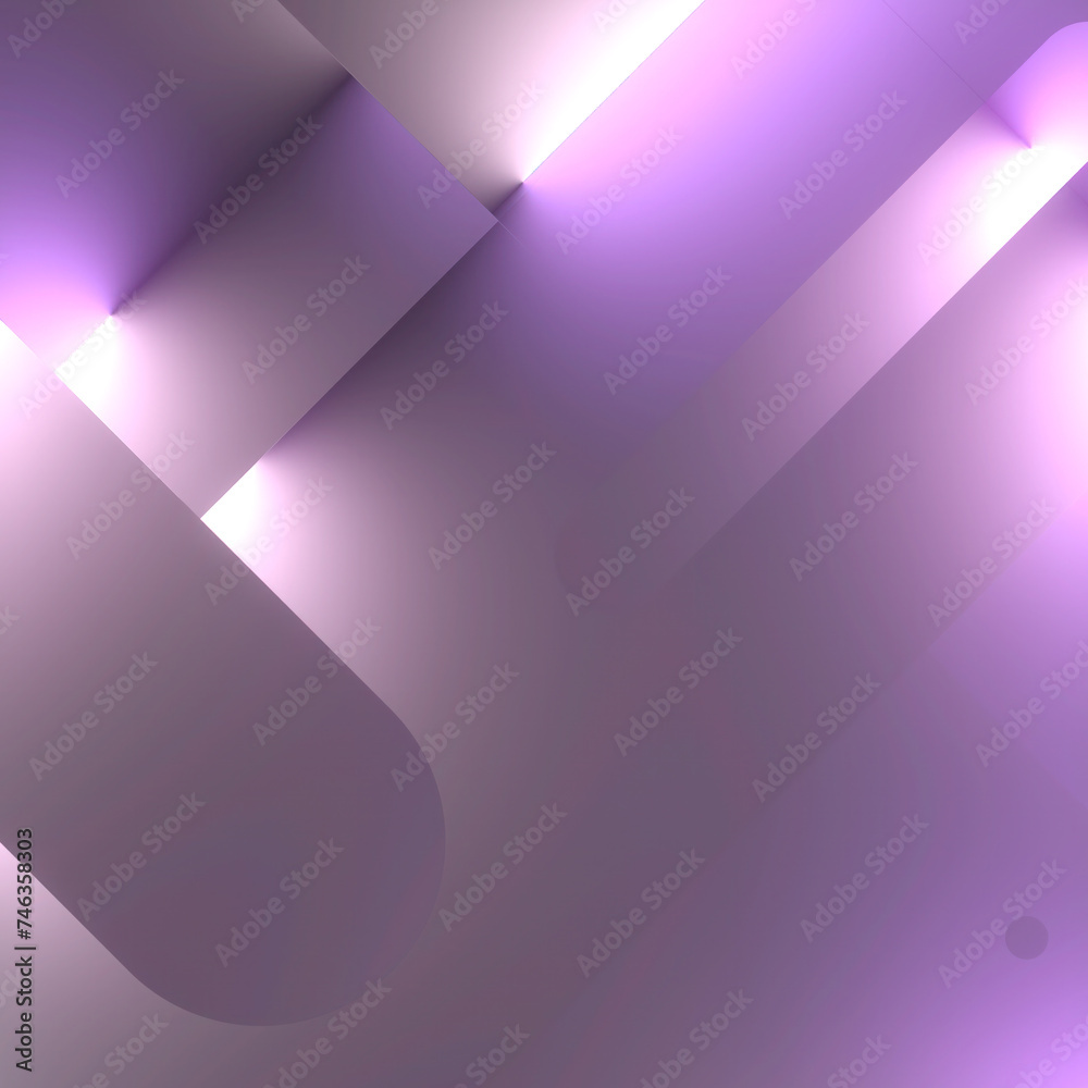 Aufkleber Digital illustration in a modern abstract style with a pattern of neon lights. 3d rendering
