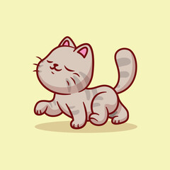 Cat Walking Illustration