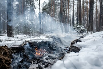 Underground Forest Fires in Winter, Zombie Fires Burn Under Snow and Soil, Forest Fires