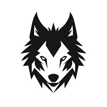 recommend clip art: Wolf Head Icon, Jackal Symbol, Coyote Silhouette, Wild Dog Head Symbol, Zoo Logo, Minimal Wolf Portrait
