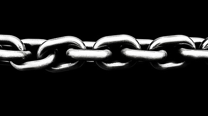 Large chain on a black background