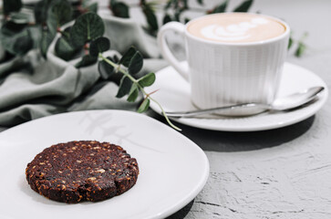 Oatmeal Cookies and cup of coffee