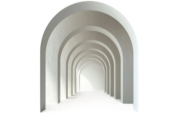 Modern Geometrical Arch on Transparent Background, PNG