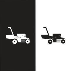 Lawn Mowers icon, Lawn Mower Machine Icon Outline Vector, lawn mower Icon, Various types of tractor machine, gardening grass-cutter. Lawn mower machine.