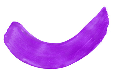 Shiny purple brush watercolor painting isolated on transparent background. watercolor png