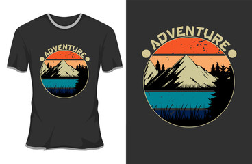 Adventure Retro Vintage T Shirt Mockup