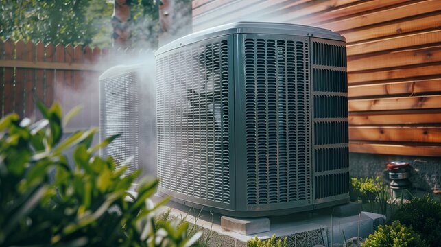 A neglected, dusty air conditioning unit in need of HVAC maintenance, including thorough cleaning and a filter change to ensure optimal performance and air quality.