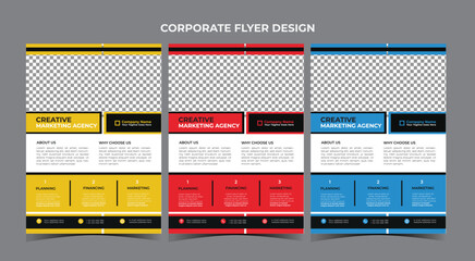 Fototapeta premium Corporate Business Flyer Design Template