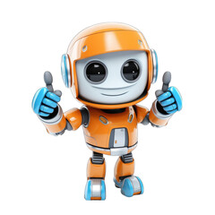 friendly robot giving thumbs up png