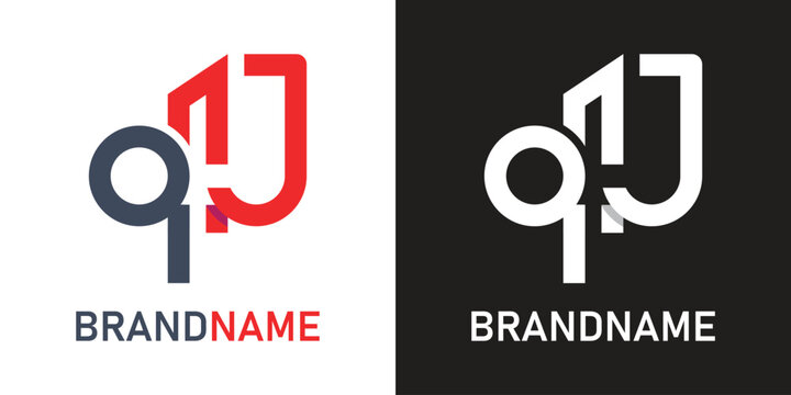 Letter qj logo design template