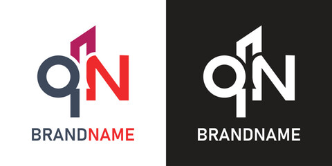 Letter qn logo design template