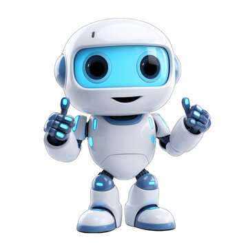 friendly robot giving thumbs up png