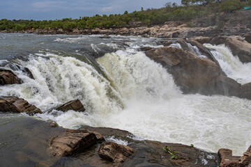 Dhuandhar (Dhuadhar ) waterfalls, Bheraghat, Jabalpur, Madhya Pradesh, INDIA.