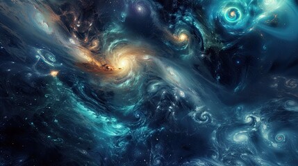 Abstract doodle view of the universe. Abstract, surreal, handdrawn, space art, fantasy, celestial bodies, cosmic wonder.. Generated by AI