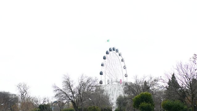 Ferris wheel in the amusement park of Setif City. Algeria.