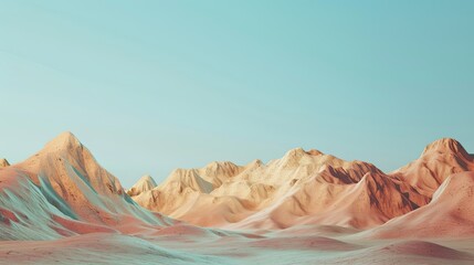 Abstract sand pits and mountains icon. Barren, vast, alien, arid, desolate, sand dunes, celestial, surreal, remote. Generated by AI - obrazy, fototapety, plakaty