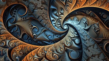 Abstract fractal patterns icon. Fractal, intricate, pattern, geometric, abstract, complexity, symmetry, design, mesmerizing, intricate pattern, digital art. Generated by AI