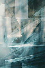 Abstract background with reflections and caustics. Hi-tech. Futuristic background image. Created with Generative AI technology.