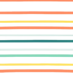 Minimalist cartoon stripes in pastel spring seamless repeating pattern style