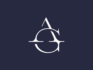 Fototapeta premium AG logo classic modern mature serif style. With luxurious and exclusive appearance. Best for your fashion, retail, attorney and law company, business consultancy, personal brand, or monogram wedding.