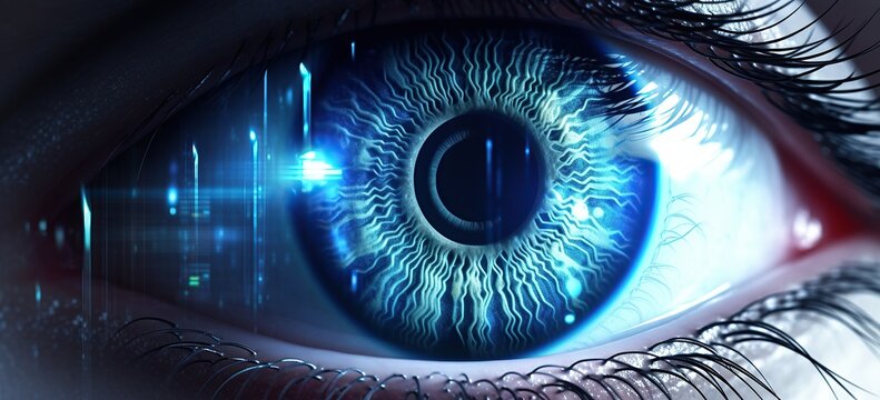 Futuristic Vision. A Glimpse into Advanced Eye Technology
