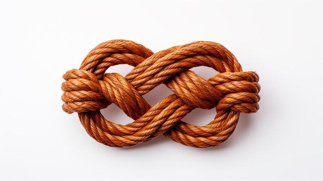 gordian knot on a white background, the concept of a complex confusing situation