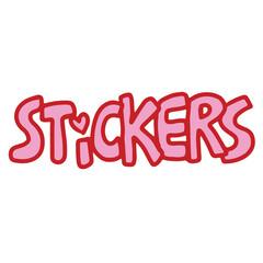 Hand drawn STICKERS in crayon colouring style for font, typography, text, decorations, brand logo, icons, social media post, poster, print, card, clip arts, sticker, tattoo, girl power
