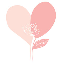 hearth made of beautiful flower for valentine days ai generative