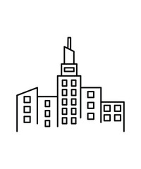 Naklejka premium city icon, vector best line icon.