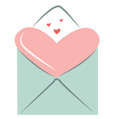 valentine days love letter with heart ai generative