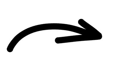 black arrow on white