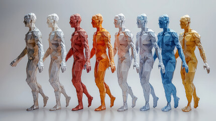 Obraz premium Create a 3D model representing the dedication and commitment of your team,generative ai