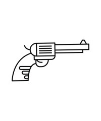 pistol icon, vector best line icon.