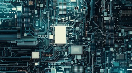 Motherboard icon. Technological, digital, antidesign, electronic, futuristic, interconnected, networked, hightech, precision, engineering, innovation. Generated by Ai