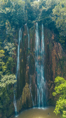waterfall in the middle of th nature 