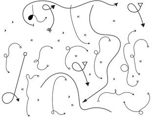 Vector set Hand drawn arrows collection 