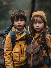 Two Kids Standing Next to Each Other