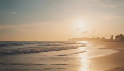 view of aesthetic morning in the beach background