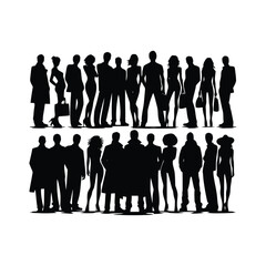 silhouettes of people