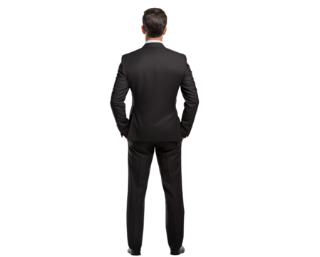 back of businessman