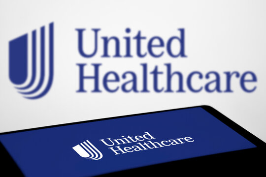 Dhaka, Bangladesh- 11 March 2024: United Healthcare logo is displayed on smartphone.